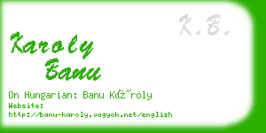 karoly banu business card